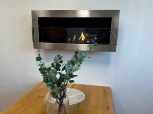 Biopejse til vægophæng 900x400x120mm med glas Rustfri
