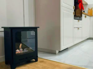 Fritstående biopejse sort mat med glas. - Billede 13