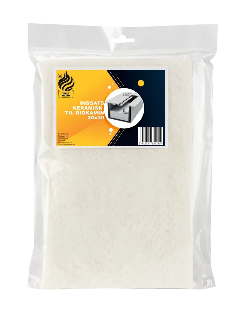 Keramisk indsats til brænder 200x300
