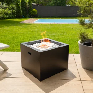 Gulvmodel – Fritstående biopejs 435 x 435 mm sort mat