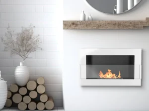 Væghængt biopejs med glas 650×400 hvid højglans - Billede 9