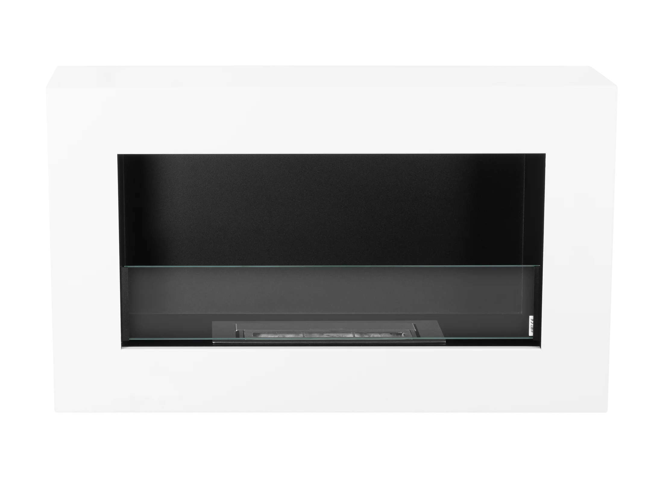 Væghængt biopejs BOX med glas 650×400x120 mm hvid strukturmat - Billede 10
