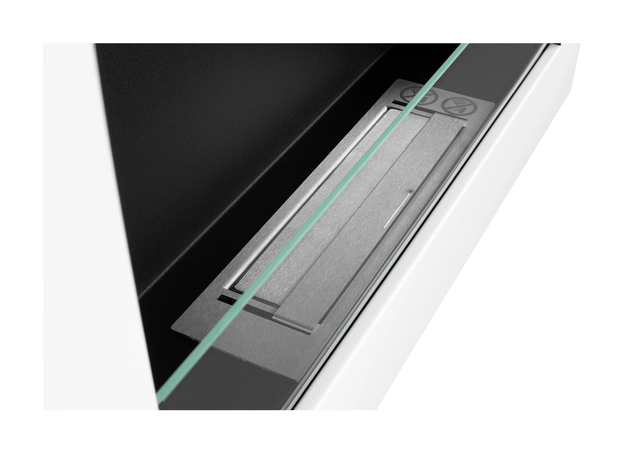 Væghængt biopejs BOX med glas 650×400x120 mm hvid strukturmat - Billede 7