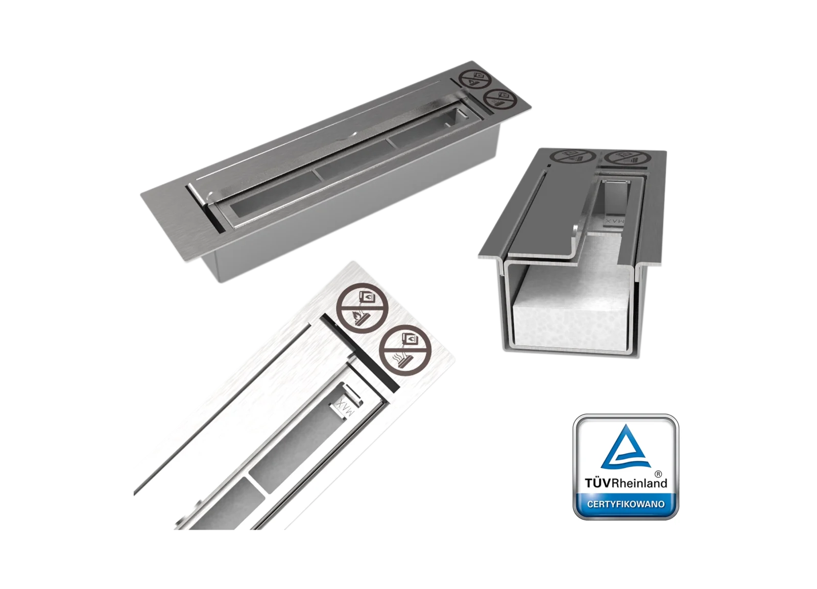 Biopejs 1200×400 sort strukturlak med glas - Billede 7