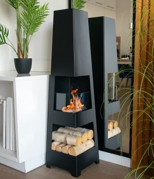 Biokominek-wolnostojacy-Pyramid-Garden-czarny-mat-aranzacja-03