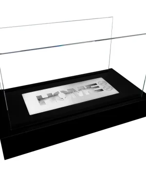 Fritstående biopejs Bolig, sort strukturel mat